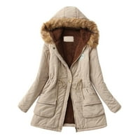 Kaputi za žene topli zadebljani kaput topli trendi zimski modni obloženi kapuljač snježni kaput jaknu
