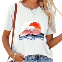 Mount Fuji Modni grafički majica za žene, majica kratkih rukava sa jedinstvenim putničkim poklonima