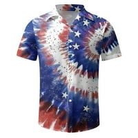 Ljetni trendi čišćenje muške majice Muške havajske košulje Dan Nezavisnosti Zabava Šarene kratke rukave