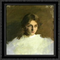 Portret Edith Francuski crni ukrašeni drva ugrađen na Canvas Art Sargent, John Singer