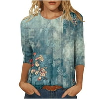 Žene Ljetne vrhove Clearence Boho cvjetni print uzorak casual T-majice ruhove košulje Trendy opušteno
