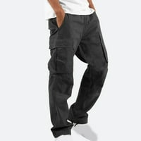 Muške teretne hlače sa više džepova zazor opuštene fit istezanje na otvorenom stolarske hlače za muškarca,