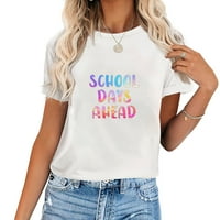 Povratak u školu Povratak na školske poklone Ženska ljetna grafička majica: trendi majica kratke rukave