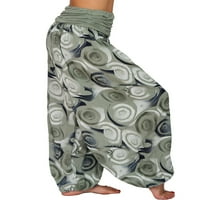 Seksi plesne žene Baggy harem hlače High struk dno Yoga Loungewebrowwear Hippie pantalone