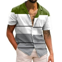 B91XZ Muške košulje muškarci Ležerne prilike kratkog rukava Summer Otpowt Crt 3D tiskane košulje Modni