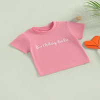 Bagilaanoe Toddler Baby Boy Girl Birthday Disset Pismo Ispiši majicu kratkih rukava 2t 3T 4T 5T Kids