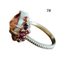 Frehsky prstenovi moda Vintage prstena legura umetnula turmalin draguljarski prsten vječni prsten za