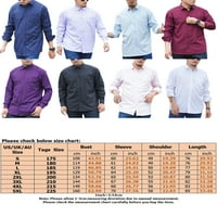 Beiwei Men casual košulje u boji sa džepom Business bluza isključuju se nakloni za ovratnik bijeli s