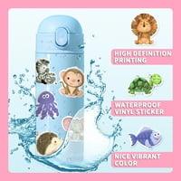 Crtani abecede za životinje Slatke naljepnice za djecu, set od 100, vodootporni i otporni na UV, odličan
