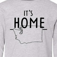Inktastic To je dom- State Washington Outline Majica s dugim rukavima