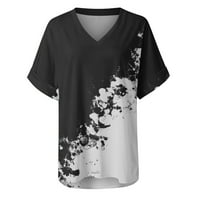 Cvjetni print za proizvodnju za žene Ljeto Ležerne prilike Trendy Tops kratki rukav V majice i bluza
