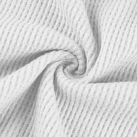 Ženske vrhove Henley ispisane hemize casual ženske ljetne rukave majice Tuničke majice bijele s