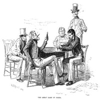 Gruzija: poker igra, 1840-ih. Na poker utakmice u konobu u Gruziji, 1840-ih. Crtanje Arthur Burdett