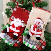 Xmas Tree Ornament Božićna čarapa Predivna 3D Santa Claus Elk Snowman Bear Super Mekani veliki kapacitet