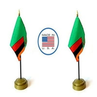 Napravljen u setu za zastavu u SAD-u. Zambija Rayon 4 X6 Minijaturni uredski stol i male ručne mahačke