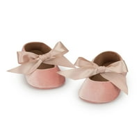 Kelajuan Baby ravne cipele, ukras za luk-čvor Mekane princeze Toddler Crib cipele predrašuju