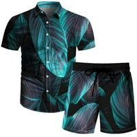 Uorcsa Fast Sušenje elastična bluza i hlače tiskane dnevne ličnosti za plažu od plaža Cardigan Button