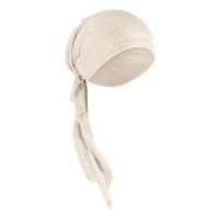 Kayannuo Božićna čišćenje Žene Solid India Musliman ruffle Chemo Hat Headwear Head Wraps Turbans Beanie