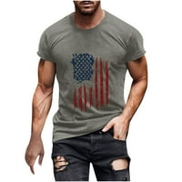 Clearice Muške košulje 4. srpnja Teers American Zastava Ispis Pulover kratki rukav majica Tee majice