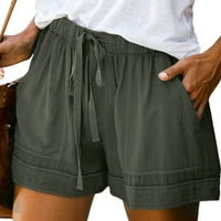 Ženske kratke hlače Žene plus veličine Comfy Comfy Comptring Ležerne prilike Elastični džep za struk