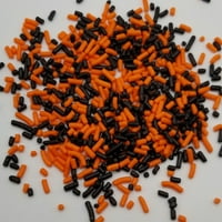 Halloween crno-narančasti Jimmies Jestible Sprinkles, - odlično za cupcakes, kolačiće, kolače, torte