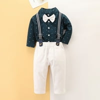 Niuredltd Toddler Kids Boy odjeća za dječačku odjeću Dječja dječja majica vrhovi suspender hlače postavio