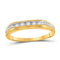10k žuto zlato dijamantski vjenčani prsten CTTW