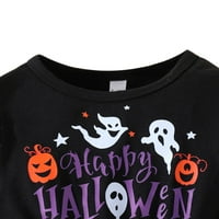 Majica s Halloween-om sa zvona s dno set hlačama dvodijelna set za djevojčice Toddler