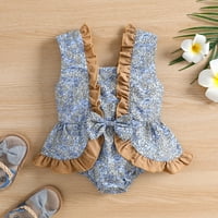 Bebe s dugim rukavima košulje za bebe djevojke cvjetne proljeće ljeto bez rukava ruffles rhper bosyduit