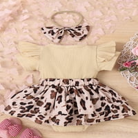 Novorođena novorođenčad Dječja djevojka ljetna odjeća cvjetni kratki rukav ROMper haljina ruffle bodysuit