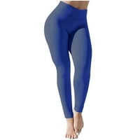 Ženske hlače Skinny Solid Boja Mekani visoki struk rastezane joge hlače Ležerne prilike za parobu