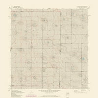 Mapa Topo - Istočna kazna New Mexico Quad - USGS - 23. 26. - Glossy saten papir