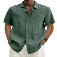 Niuer muns fitness čvrsta boja bluza muškarci obične ljetne majice okreću navratniku rever odvratnika