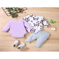 MA & Baby Toddler novorođenčad dječje djevojke cvjetni print dugih rukava i pantalone