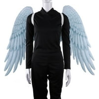 Sugryy netkana Wings Wings Odrasli Žene Cosplay kostim crni bijeli anđeoski krila za Mardi Gras Halloween