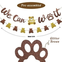 Glitter Teddy Bear Party Decorations - možemo bradati