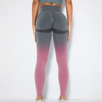 Ženski visoko struk casual gradijentski sportski joga hlače dama dizanje palica ženska vježbanje trčanje