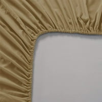 Kvaliteta broja Throp Quality DEPT Džep Egipatska pamučna boja Taupe Solid Veličina Kraljica