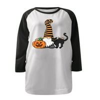 Eleluny Halloween dukserica Žene Raglan dugih rukava Labavi Ležerni pulover crni 2xl