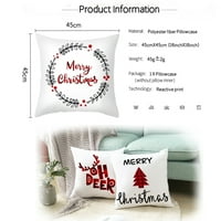 Božićna četvorna jastučnica sa 45x sa patentnim zatvaračem Xmas bacanje jastuka Cover Cover Dekoracija