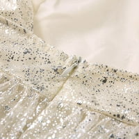 Haljine s kratkim rukavima za ženske haljine za haljinu s trubačama O-izrez Elegantne vjenčane praćke