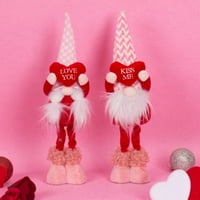 Dan zaljubljenih Gnomes Plish Heart bez lica patuljasti ukrasi za stolni dekor