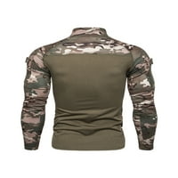 Muška tanka fit taktička vojna borbena majica dugih rukava vojska Camo Rapid Assault majica sa patentnim