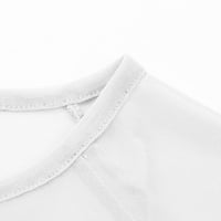 Ženske košulje Jesen i zimski rukav okrugli dekolte, poliesterski modni majica Bijeli XL