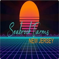 Seabrook Farms New Jersey Vinil Decal Stiker Retro Neon Dizajn