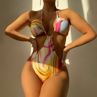 Srungten ženska modna mreža dugina ispisa seksi bikini kupaći kostimi kupaći kostimi