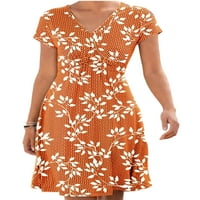 Paille dame Ljeto plaže sandress v izrez mini haljina cvjetna tiskana majica haljina elegantna izlazna