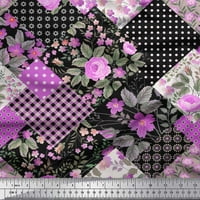 Siamoi Crepe svilena tkanina točka, cvjetni i ček patchwork tkanina za ispis od dvorišta široko