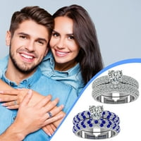 Veleprodaja luksuznog sjajnog nakita puni dijamantni prstenovi za vjenčane prstenove za svačice prstenovi