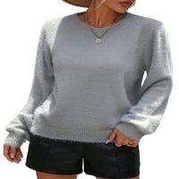 Ženski labavi pleteni vrhovi dugih rukava u šupljim džemperima